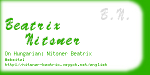 beatrix nitsner business card